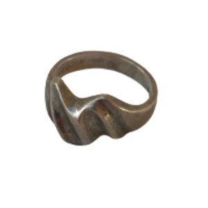 Vintage Sterling Silver Wave Grunge Statement Ring